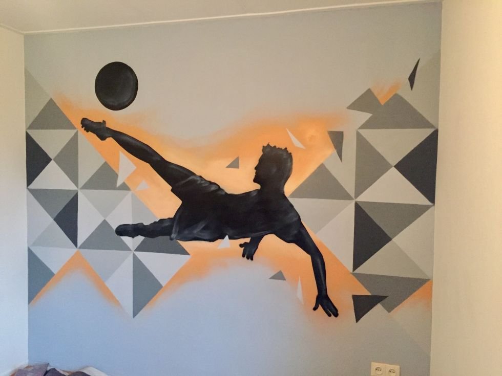 graffiti voetbal kamer