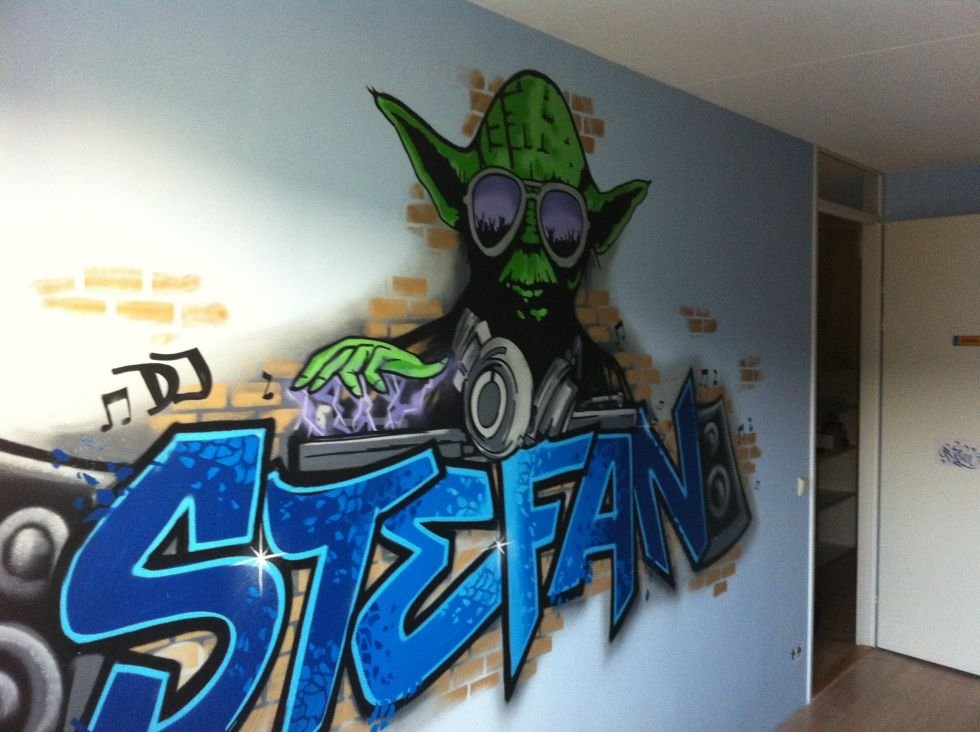 graffiti kamer Yoda