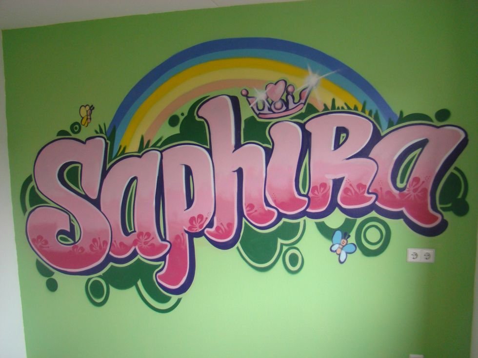 Graffiti kinderkamer sap