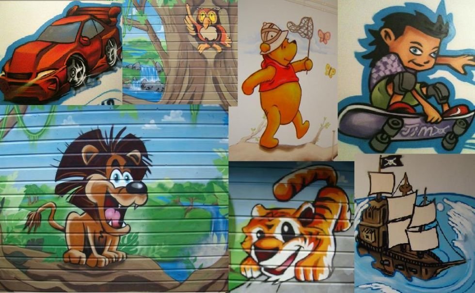 Graffiti kinderkamer mix