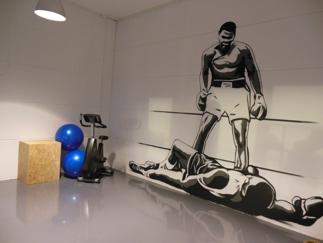 graffiti muurschildering sport