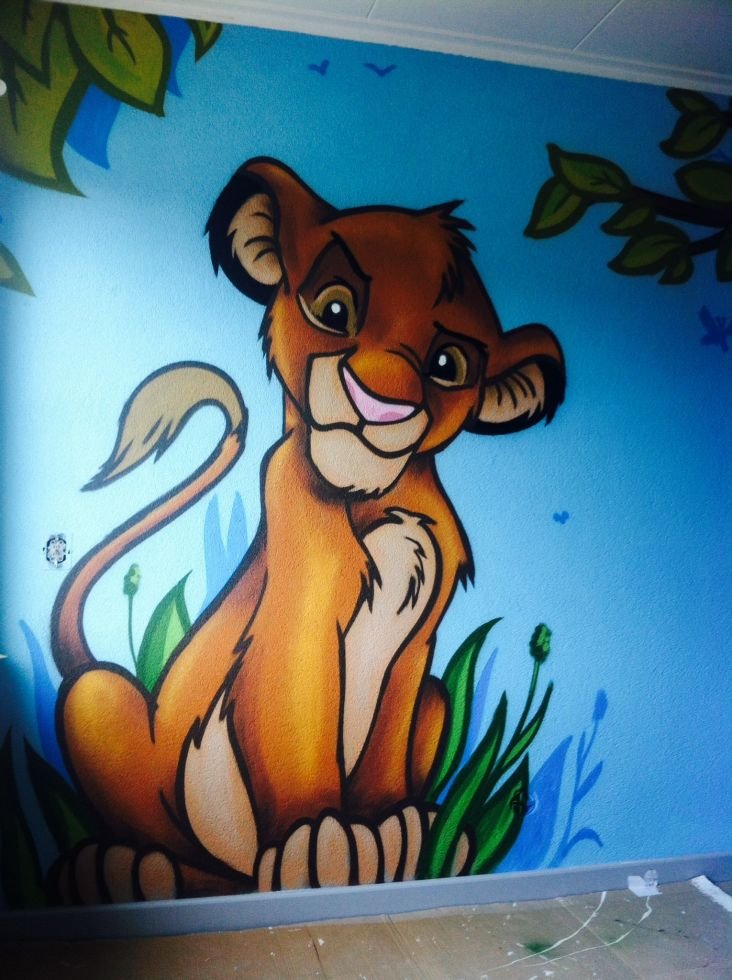 simba graffiti slaapkamer