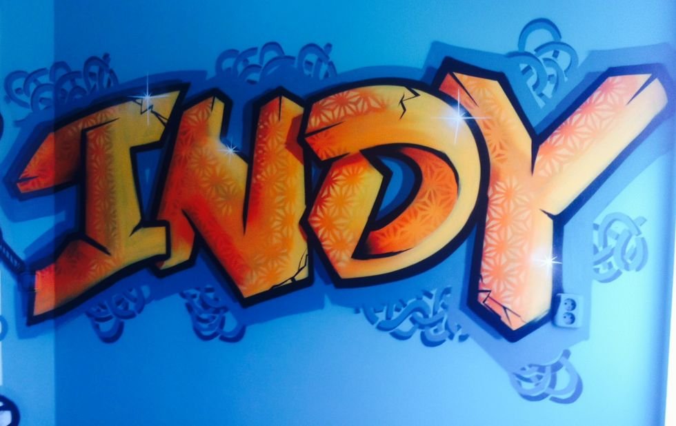 graffiti slaapkamer indy