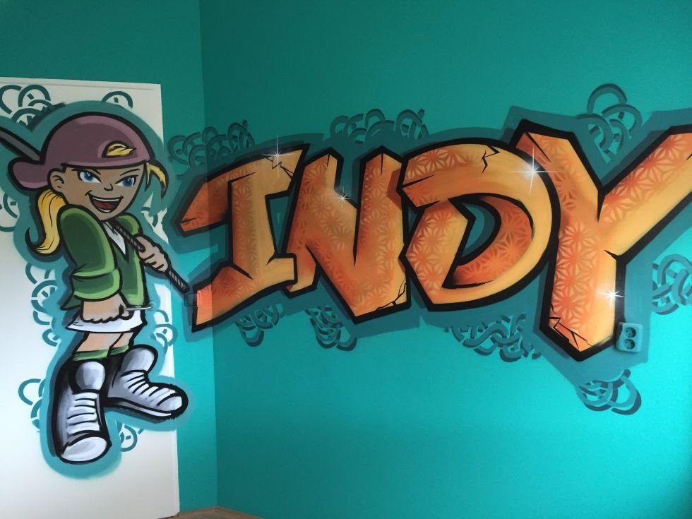 graffiti slaapkamer
